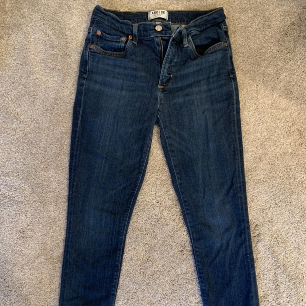 AGOLDE Sophie High Rise Skinny Crop in Reverb